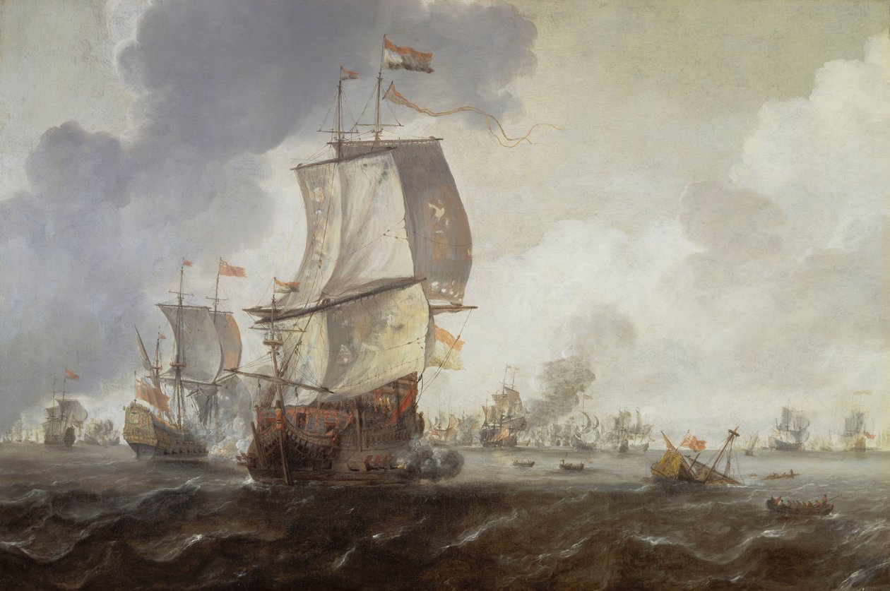 A Battle of the First Dutch War by Reinier Nooms
