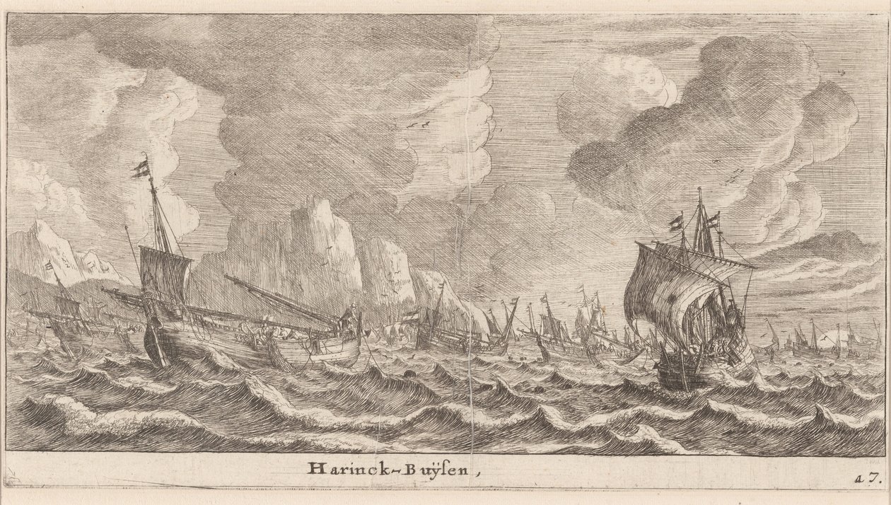 Herring-Busses by Reinier Nooms, called Zeeman