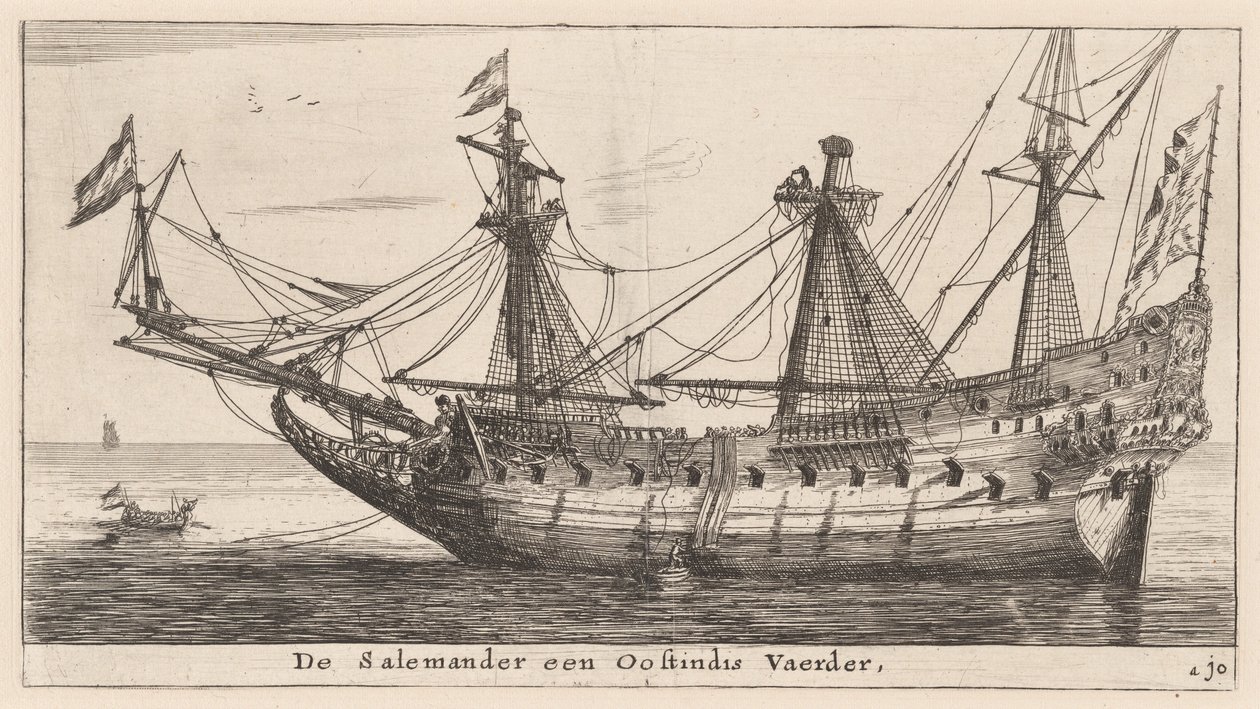The "Salemander," an East-Indian Merchantman by Reinier Nooms, called Zeeman