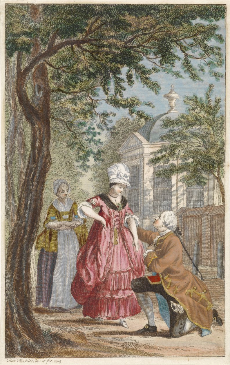 Man Kneeling Before Woman by Reinier Vinkeles (I)