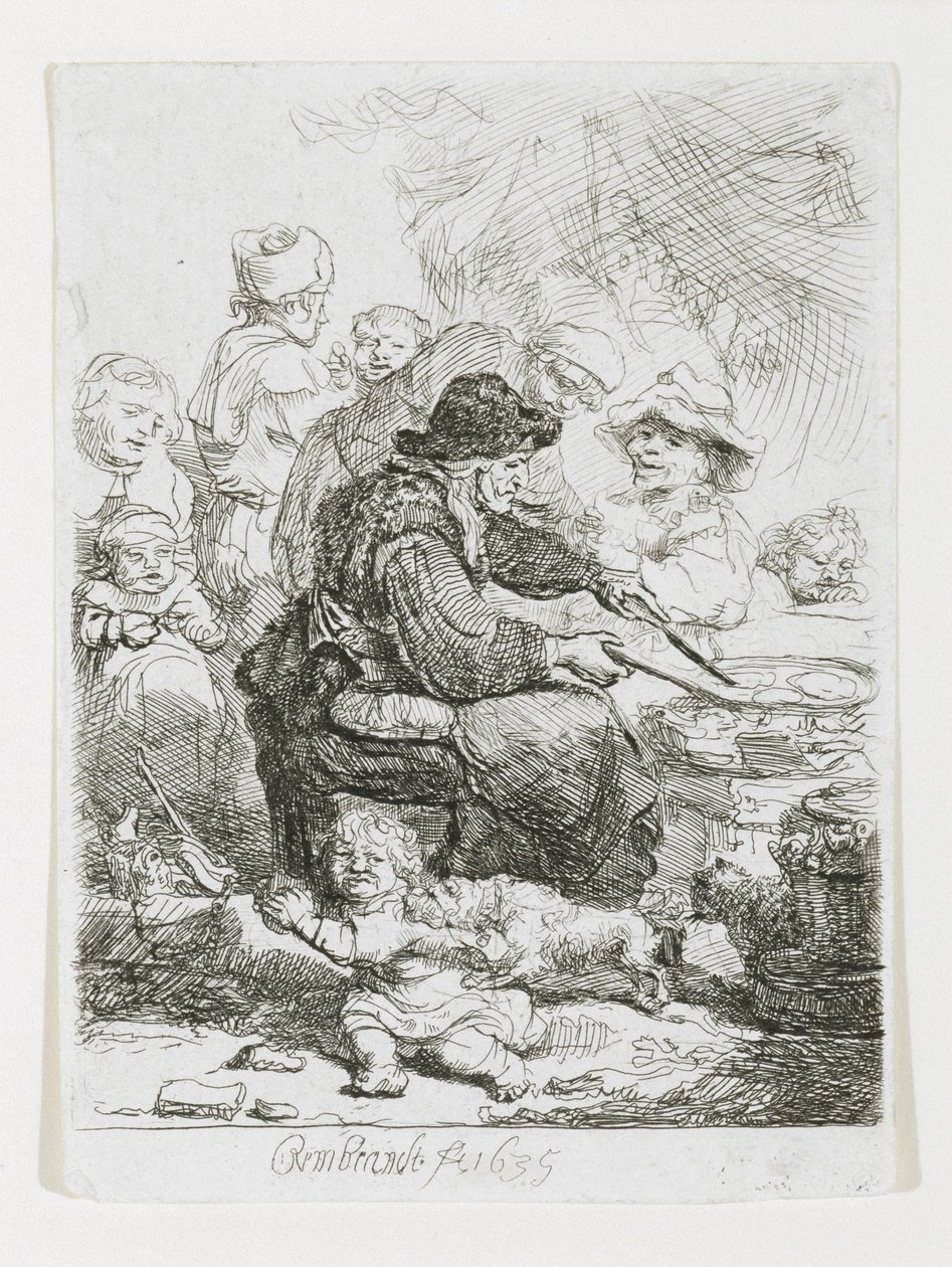 The Pancake Woman by Rembrandt van Rijn