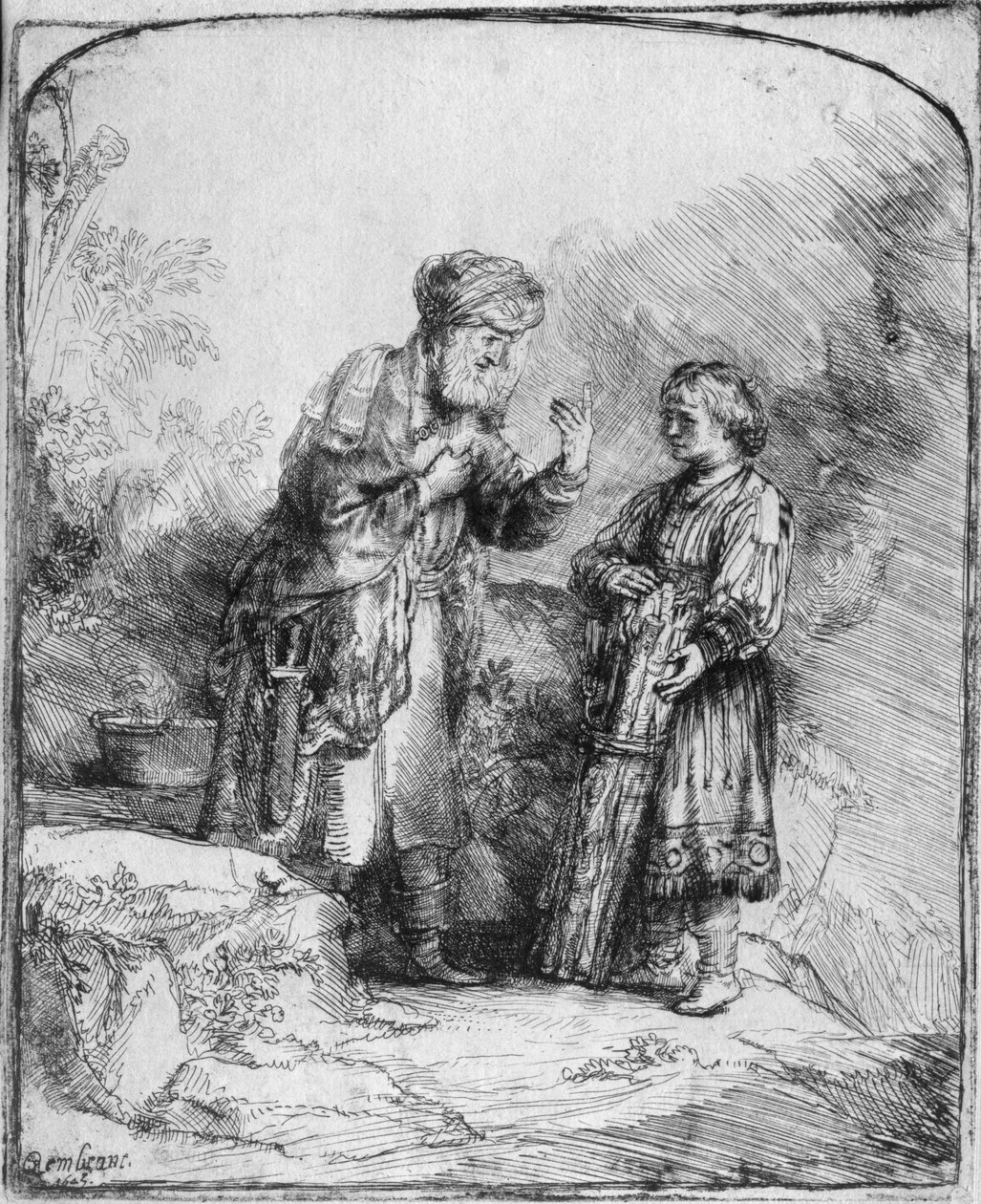Abraham and Isaac by Rembrandt van Rijn