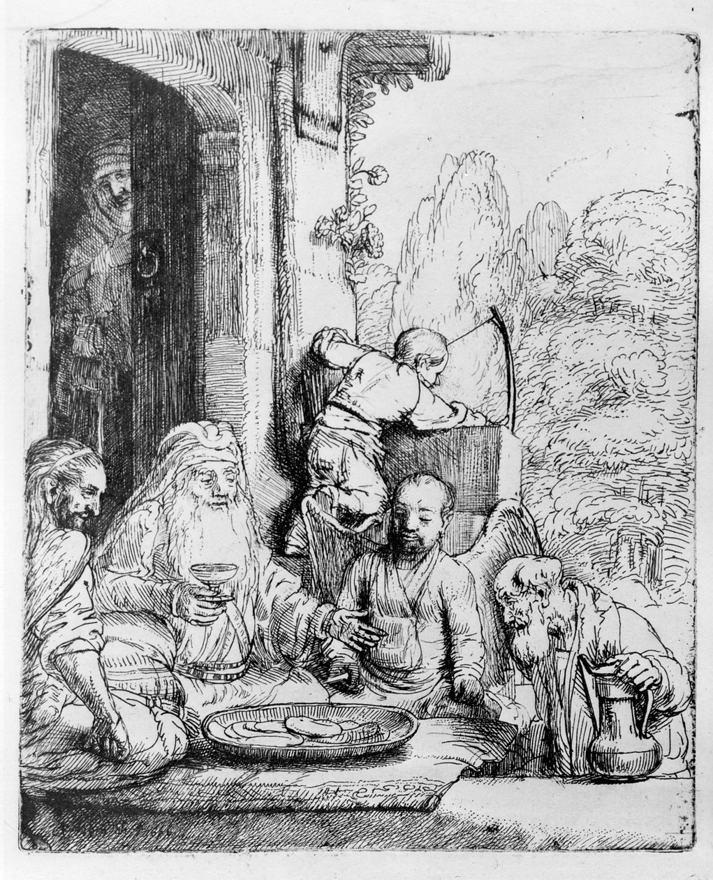 Abraham Entertaining the Angels by Rembrandt van Rijn