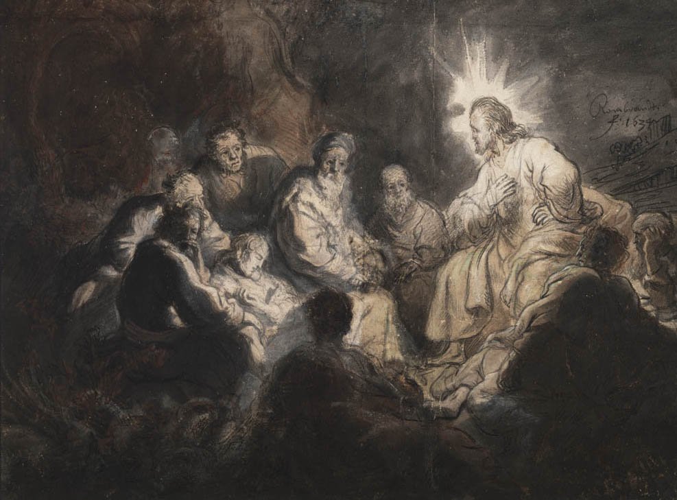 Christ and His Disciples in the Garden of Gethsemane by Rembrandt van Rijn