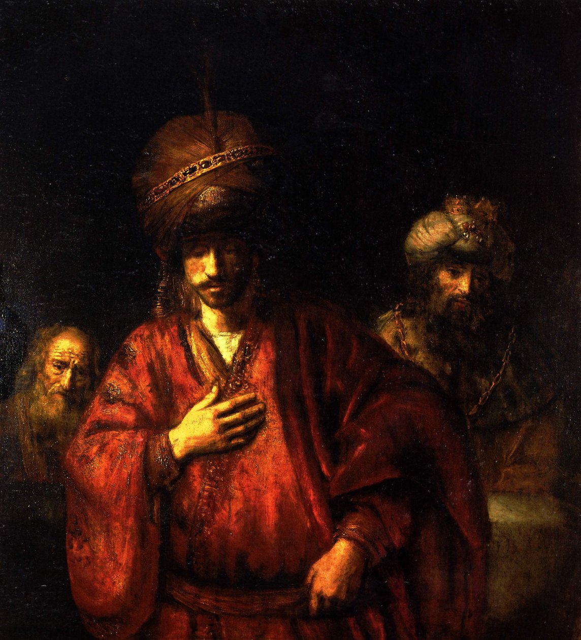 Haman Recognizes His Fate by Rembrandt van Rijn
