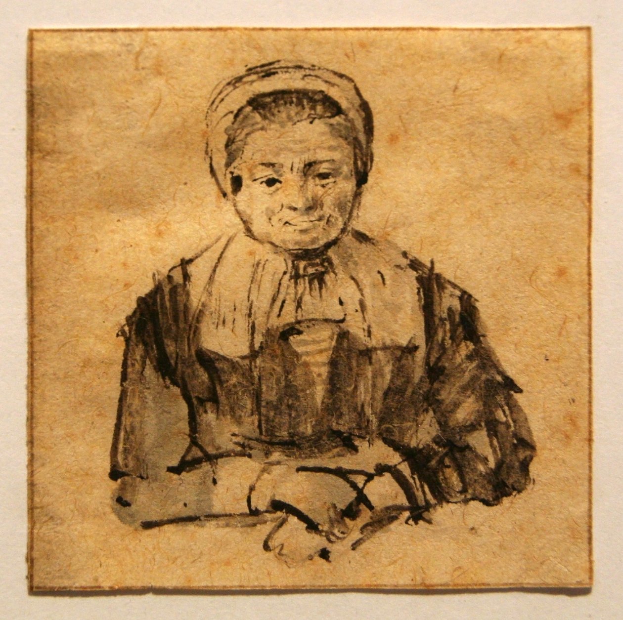 Old Woman with Folded Hands by Rembrandt van Rijn
