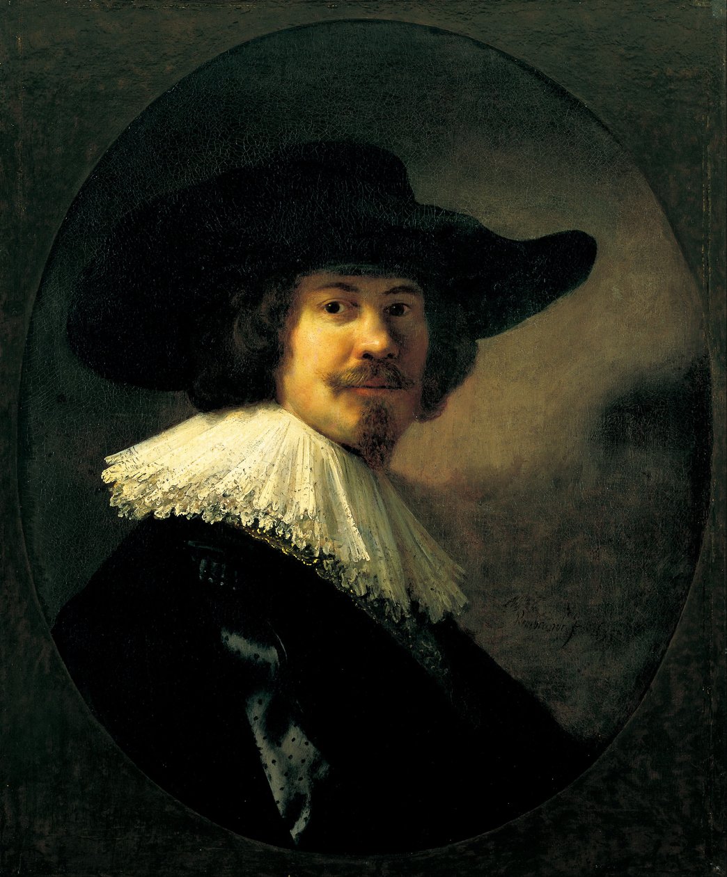 Portrait of a Man in a Broad-Brimmed Hat by Rembrandt van Rijn