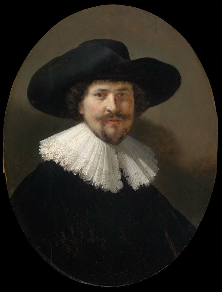 Portrait of a Man in a Broad-Brimmed Hat by Rembrandt van Rijn