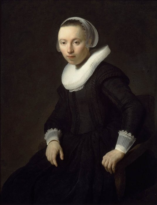 Portrait of a Woman Seated by Rembrandt van Rijn