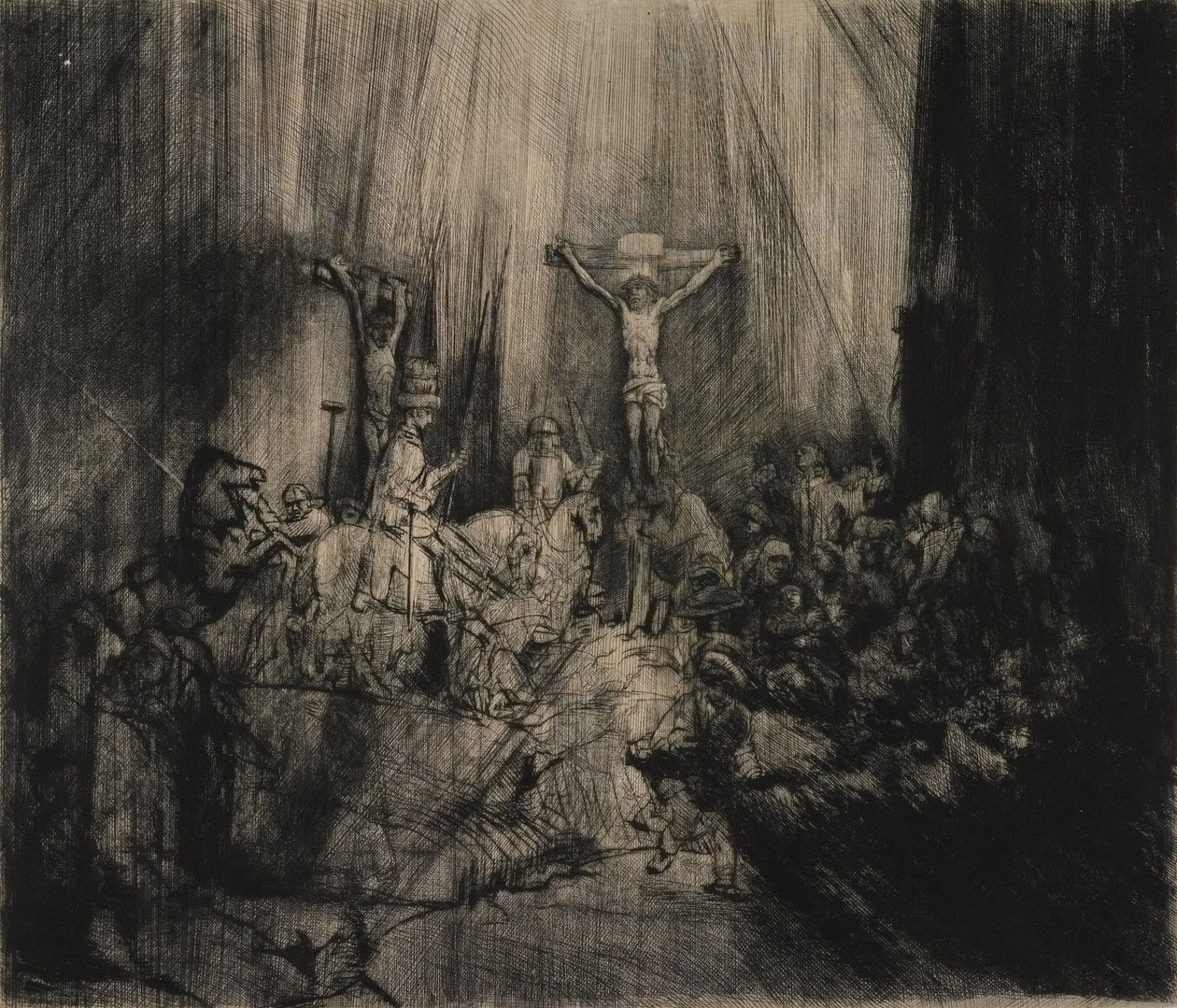 The Three Crosses by Rembrandt van Rijn