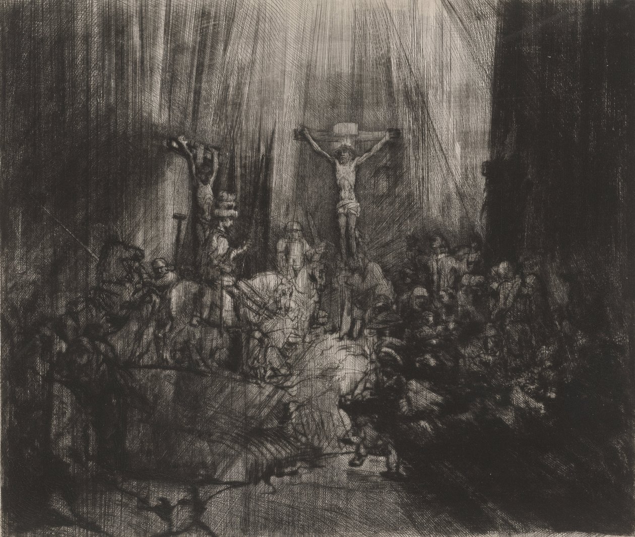 The Three Crosses by Rembrandt van Rijn