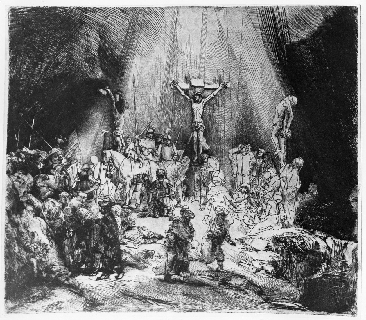 The Three Crosses by Rembrandt van Rijn