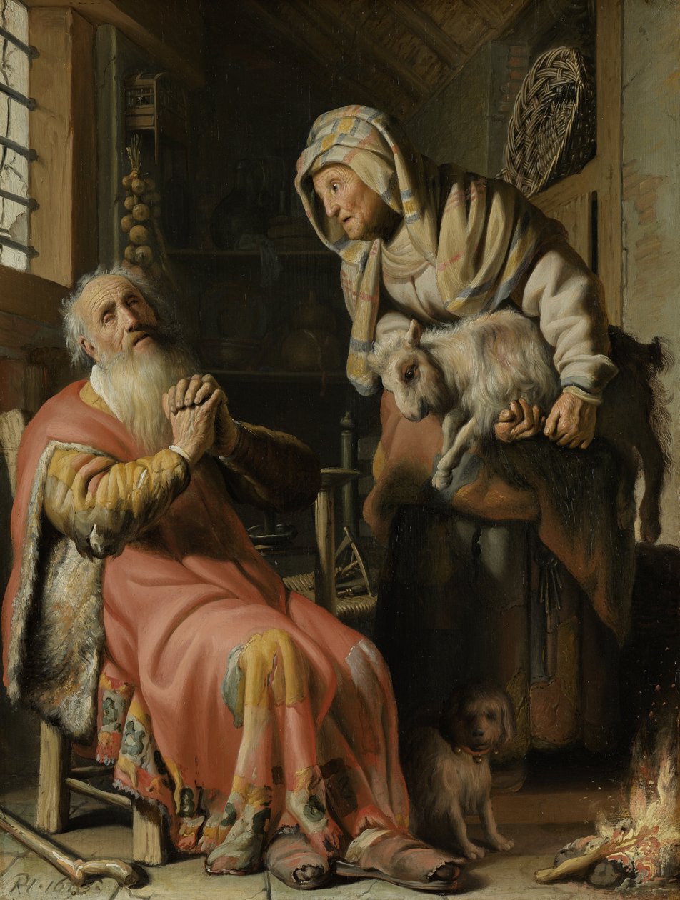 Tobit and Anna with the Kid Goat by Rembrandt van Rijn