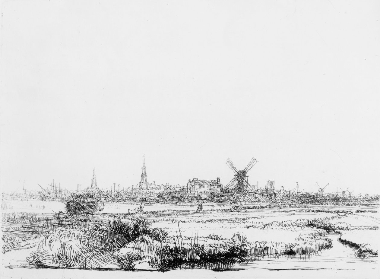 View of Amsterdam by Rembrandt van Rijn