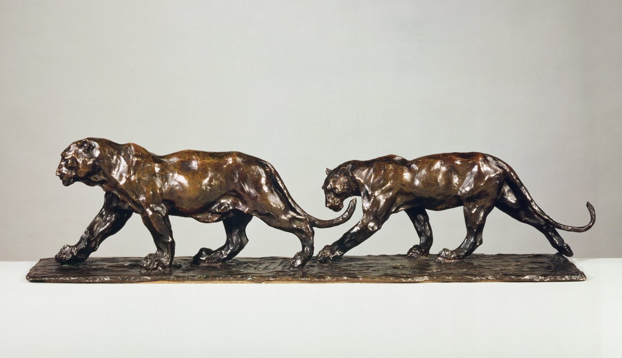 Two Jaguars by Rembrandt Bugatti
