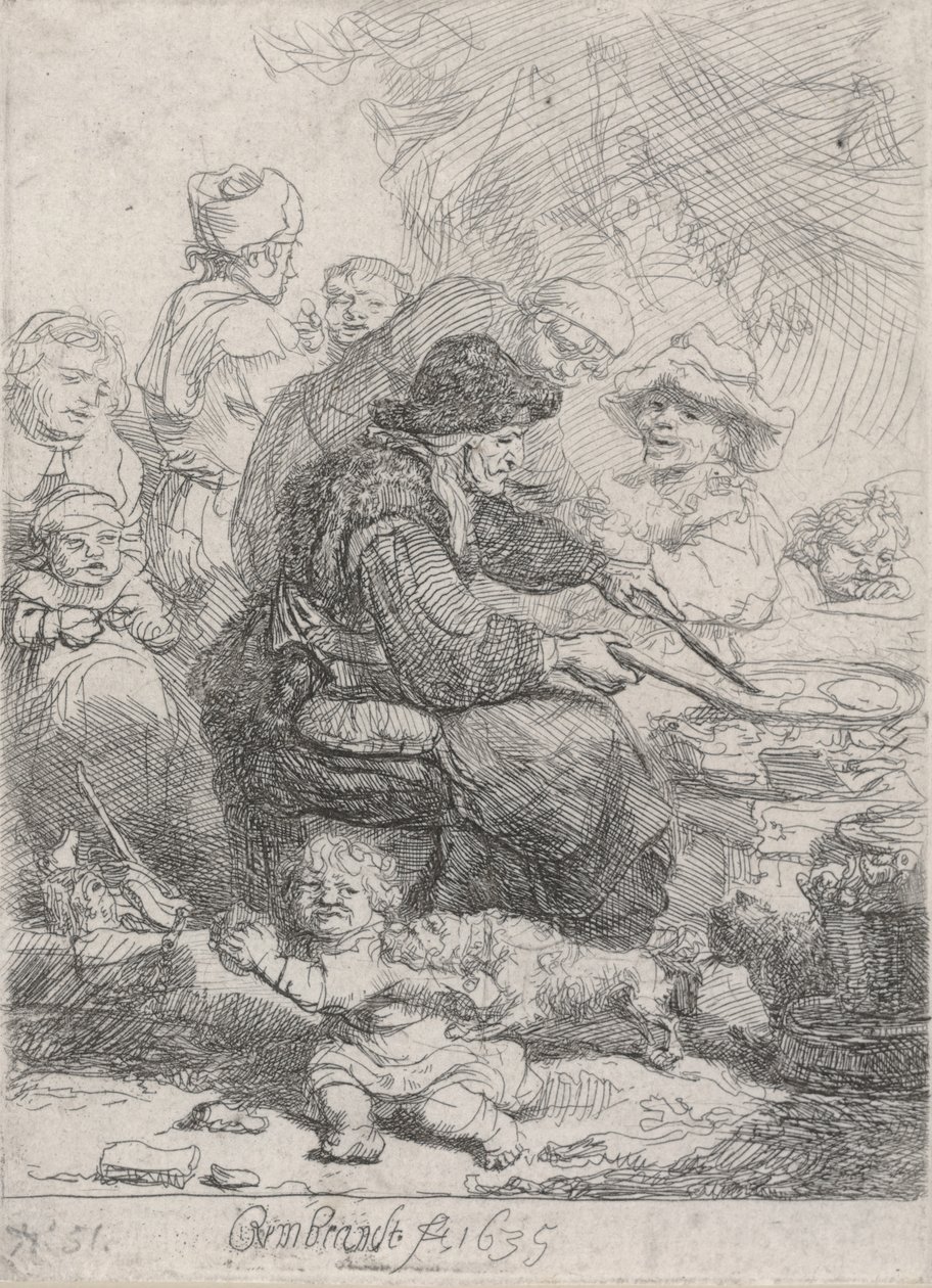 The Pancake Woman by Rembrandt van Rijn
