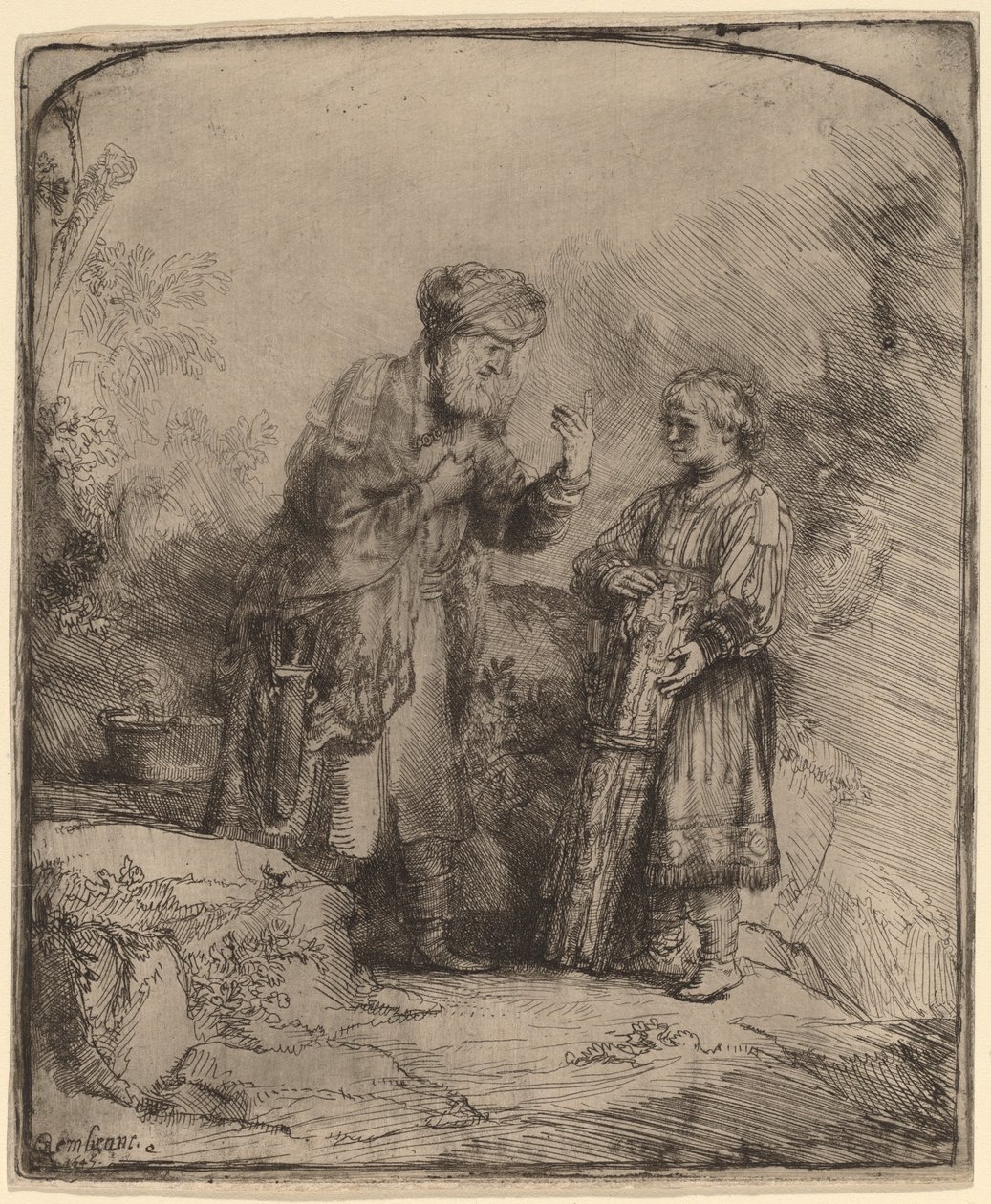 Abraham and Isaac by Rembrandt van Rijn