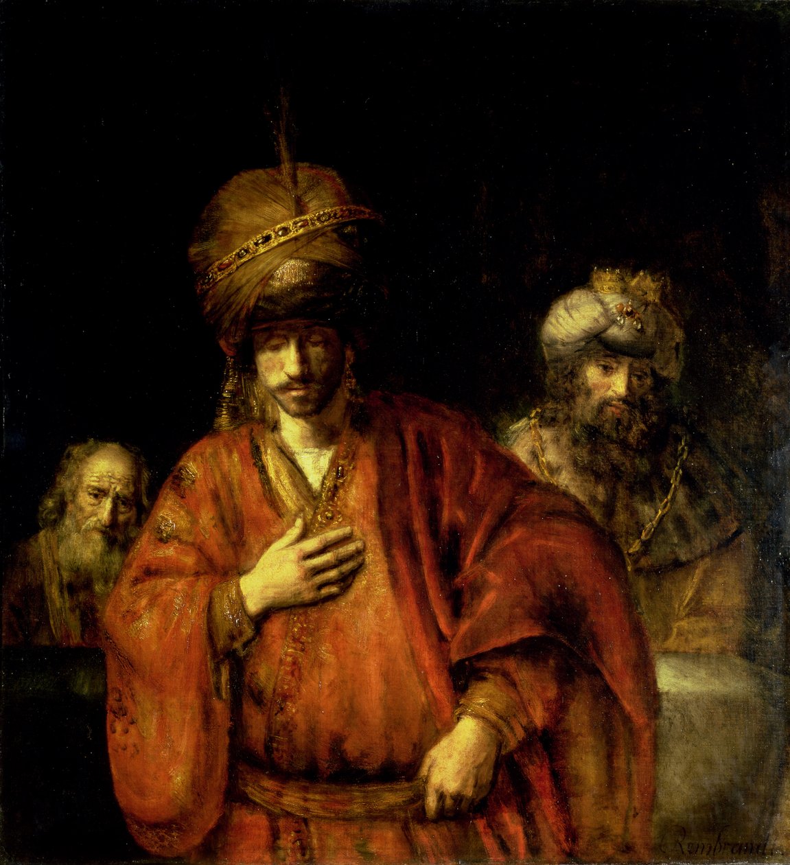 David and Uriah by Rembrandt van Rijn