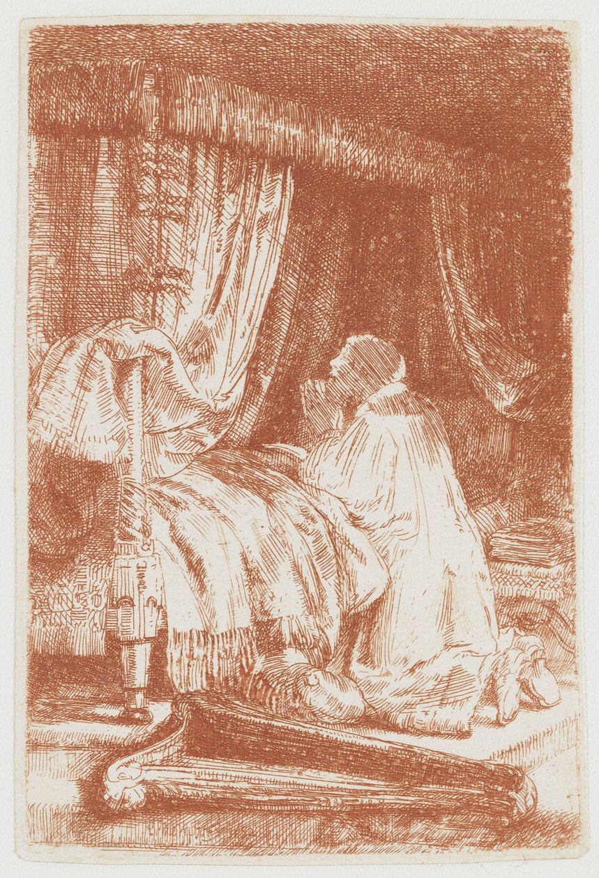 David in Prayer by Rembrandt van Rijn