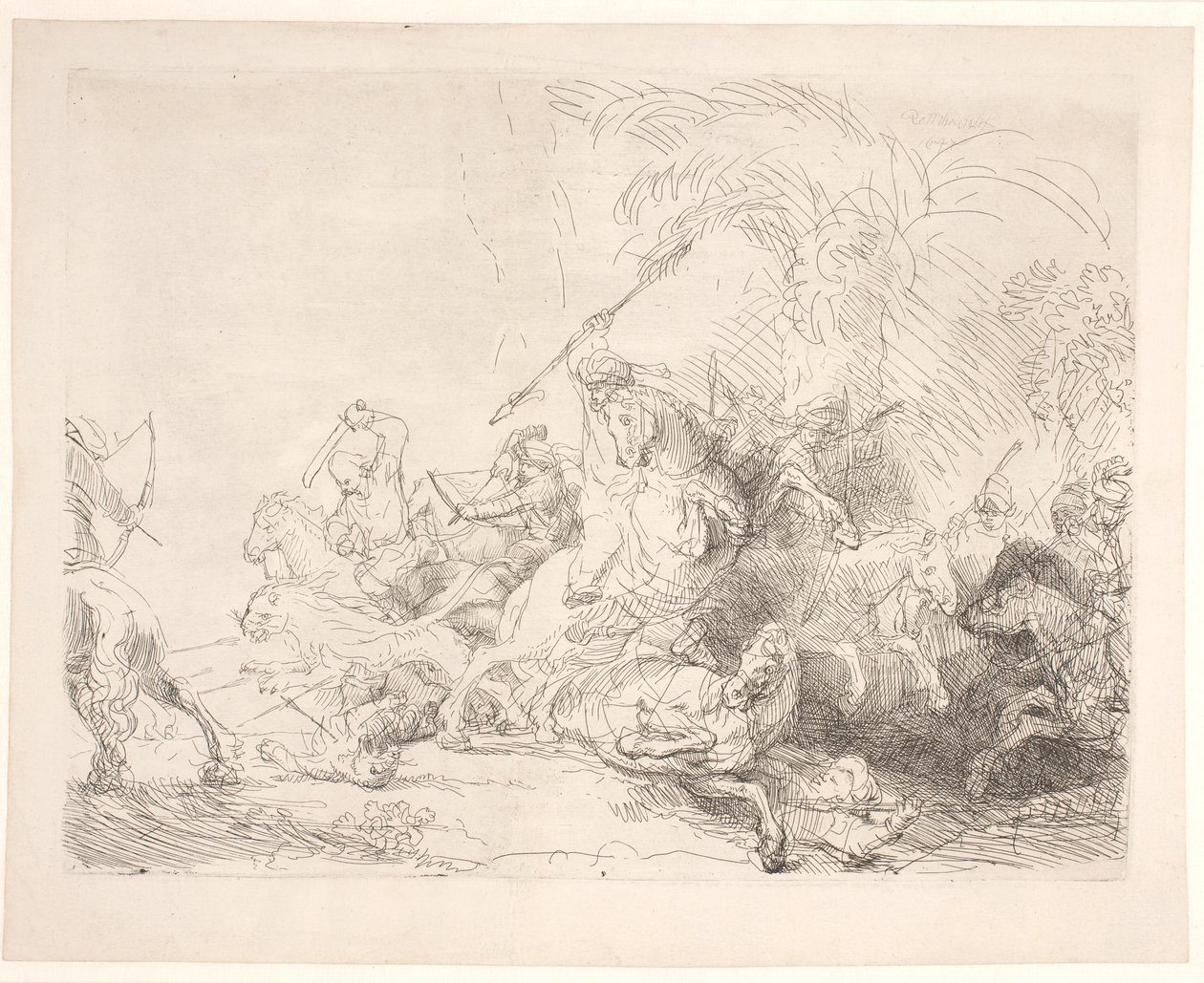 The Great Lion Hunt by Rembrandt van Rijn