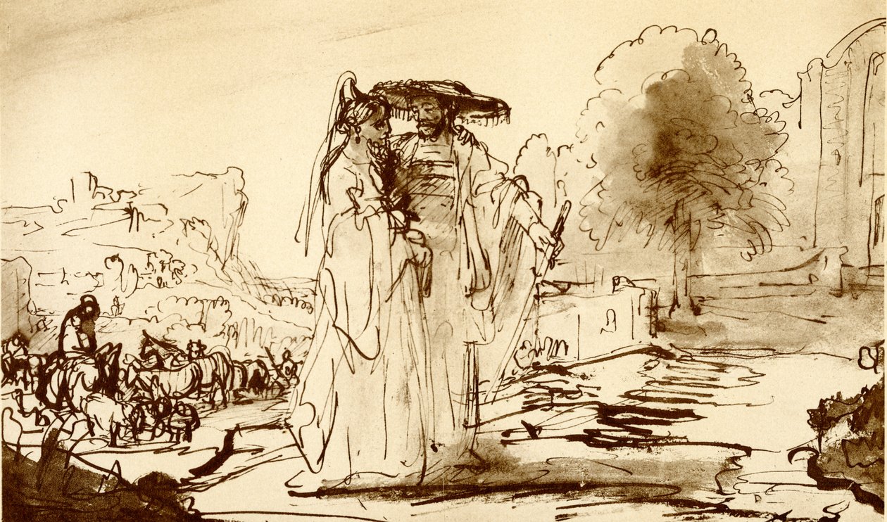Jacob and Rachel by Rembrandt van Rijn
