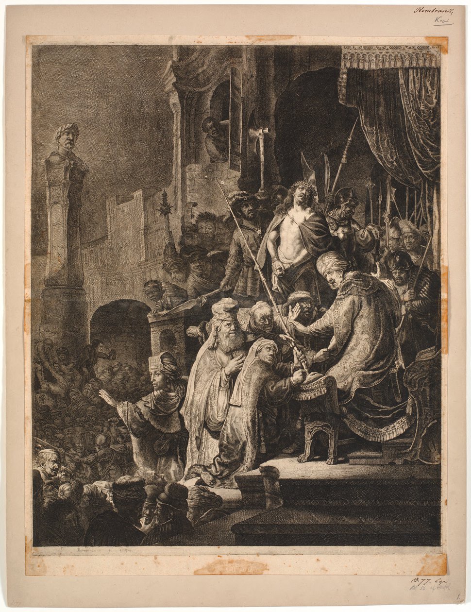 Jesus Before Pilate by Rembrandt van Rijn