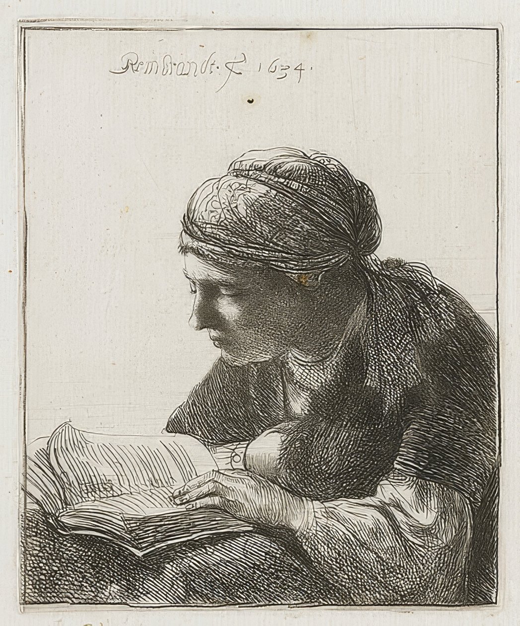 Reading Woman by Rembrandt van Rijn