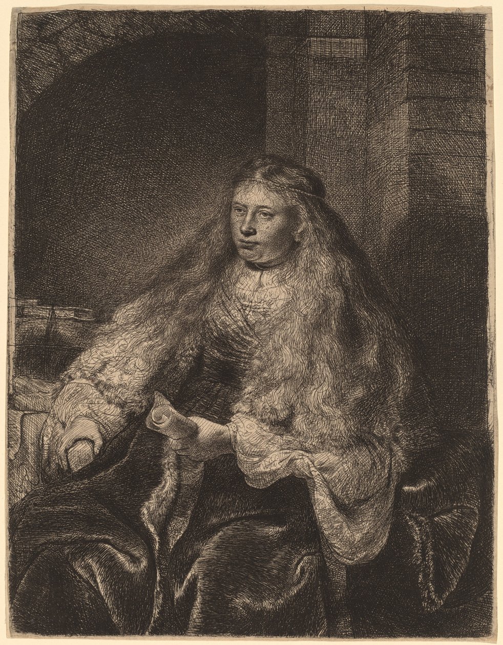 The Great Jewish Bride by Rembrandt van Rijn