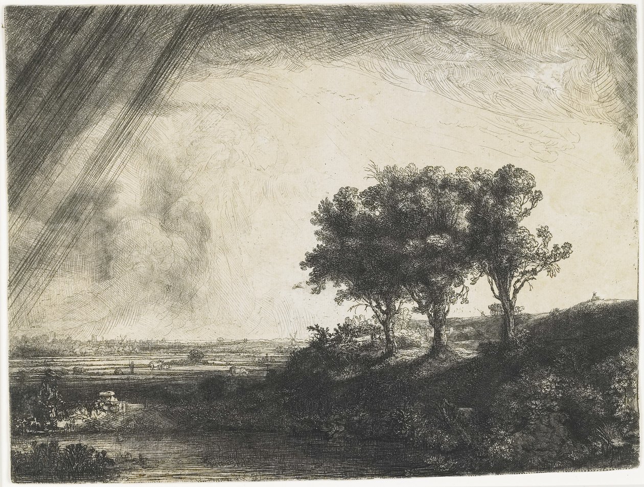 The Three Trees, 1643 by Rembrandt van Rijn