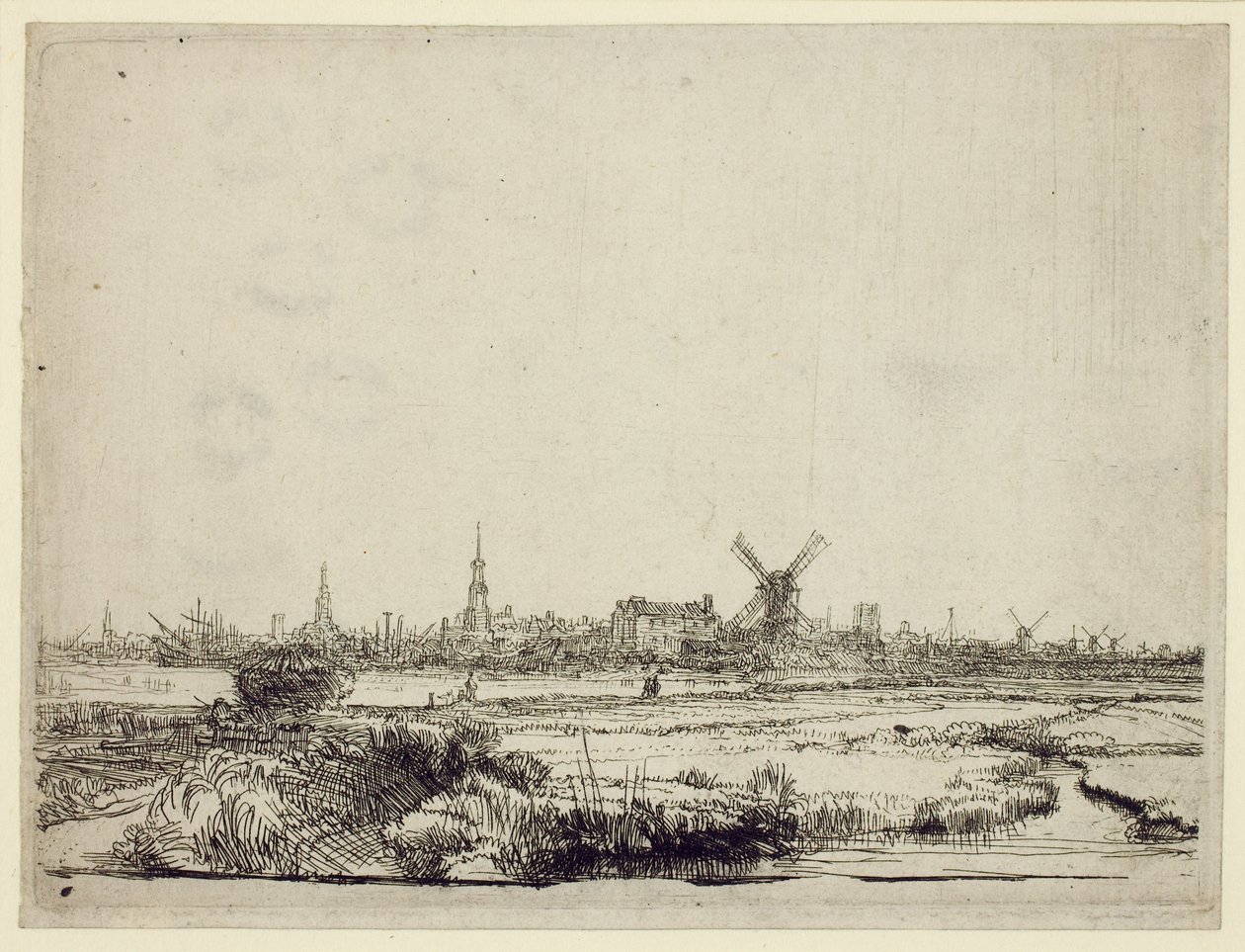 View of Amsterdam, c.1640 by Rembrandt van Rijn