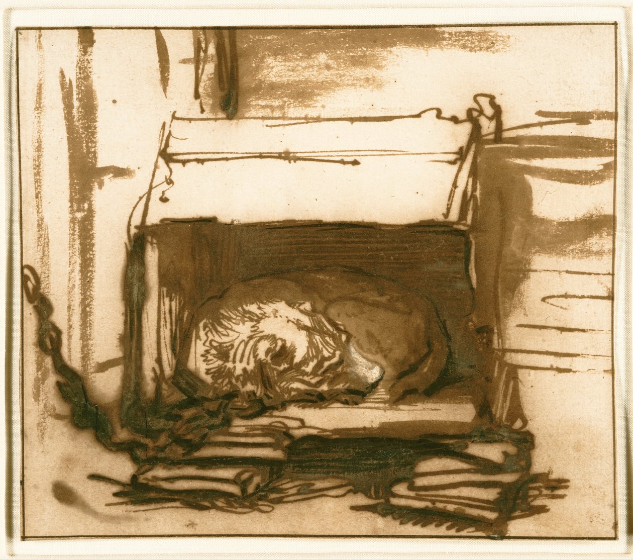 Sleeping Watchdog by Rembrandt van Rijn