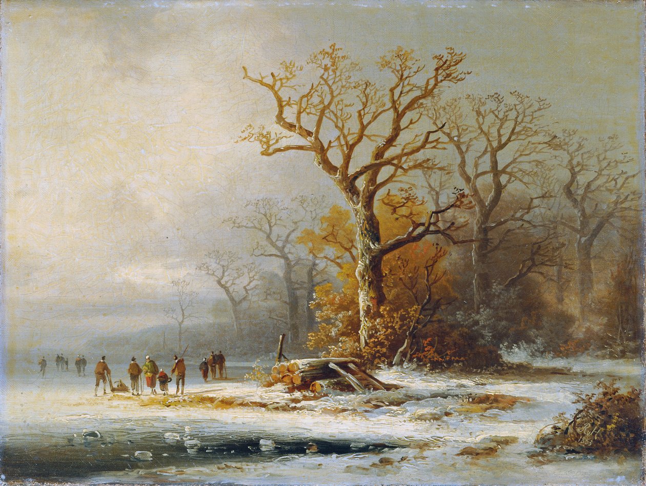 Winter Landscape by Remigius Adrianus van Haanen