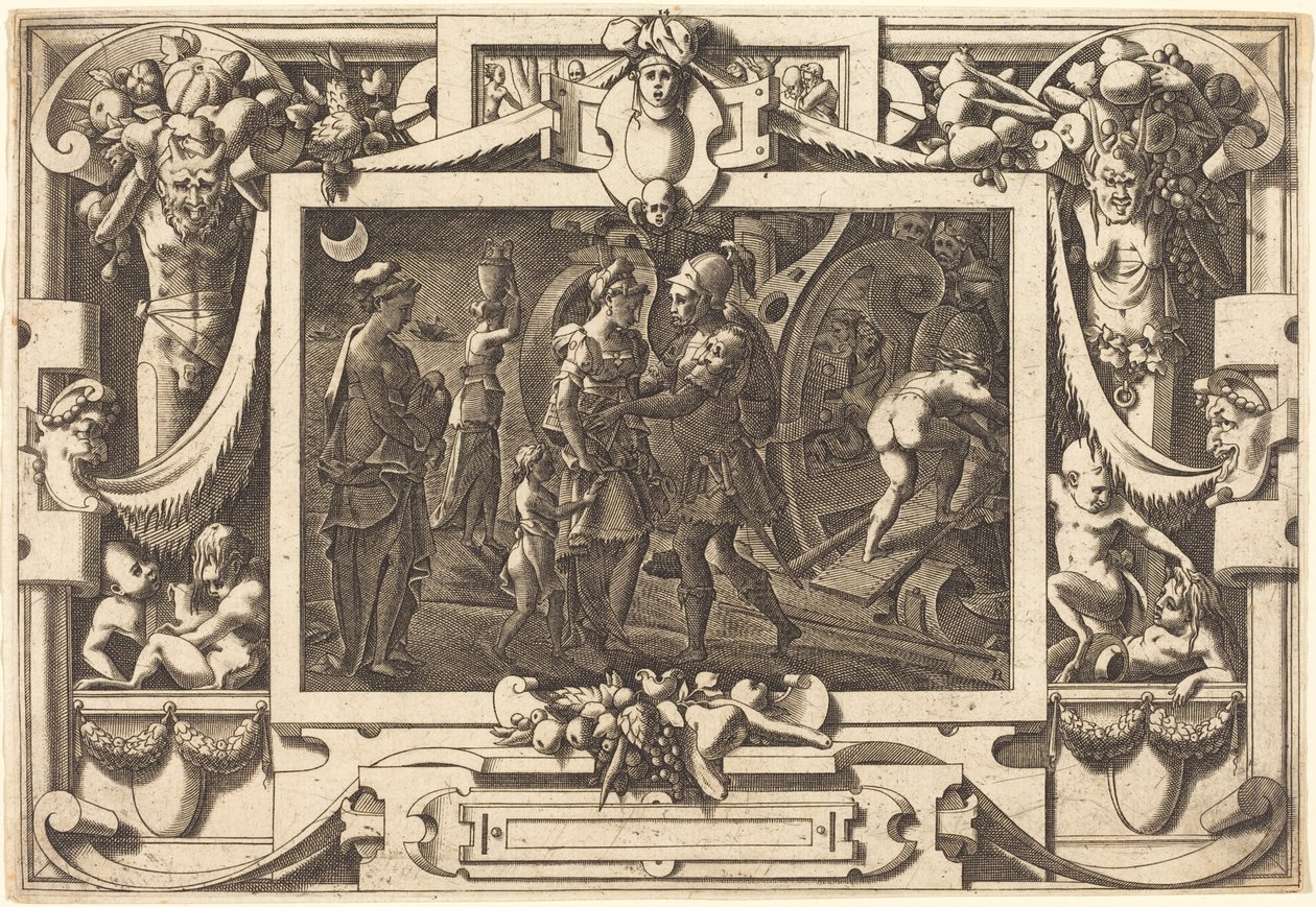 Medea Embarks with Jason by René Boyvin after Leonard Thiry