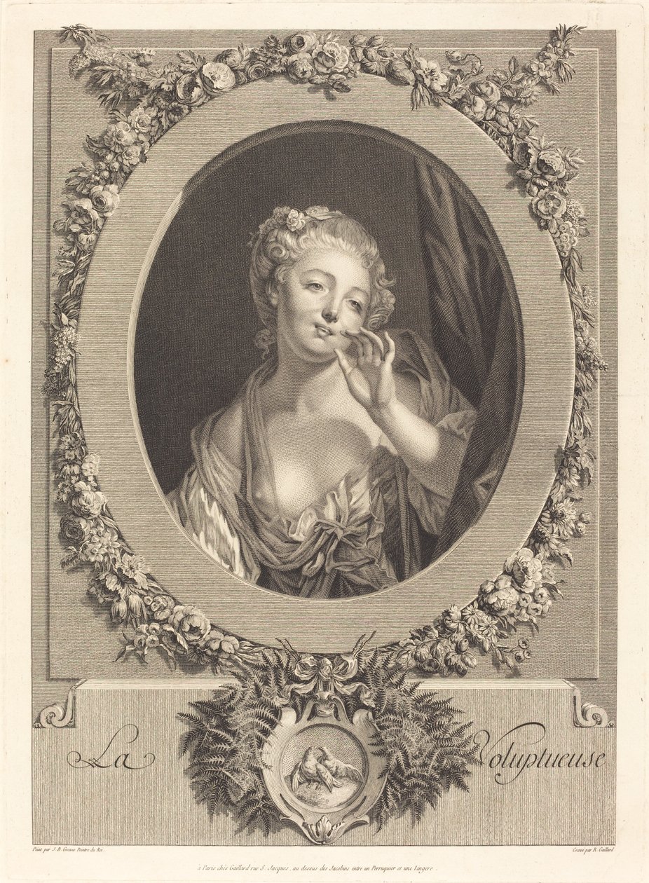 The Voluptuous by René Gaillard after Jean Baptiste Greuze