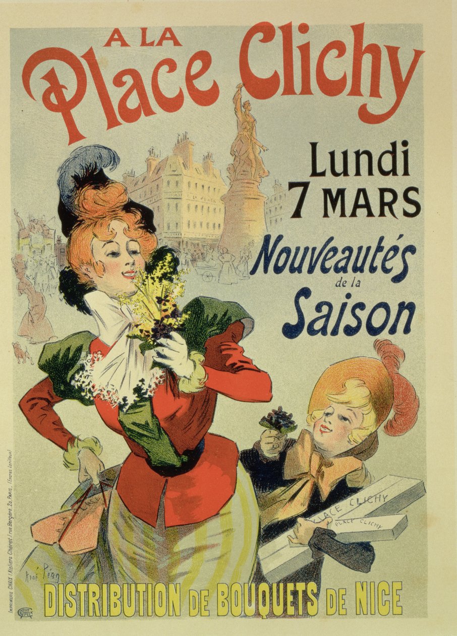 Reproduction of a poster advertising the shop 