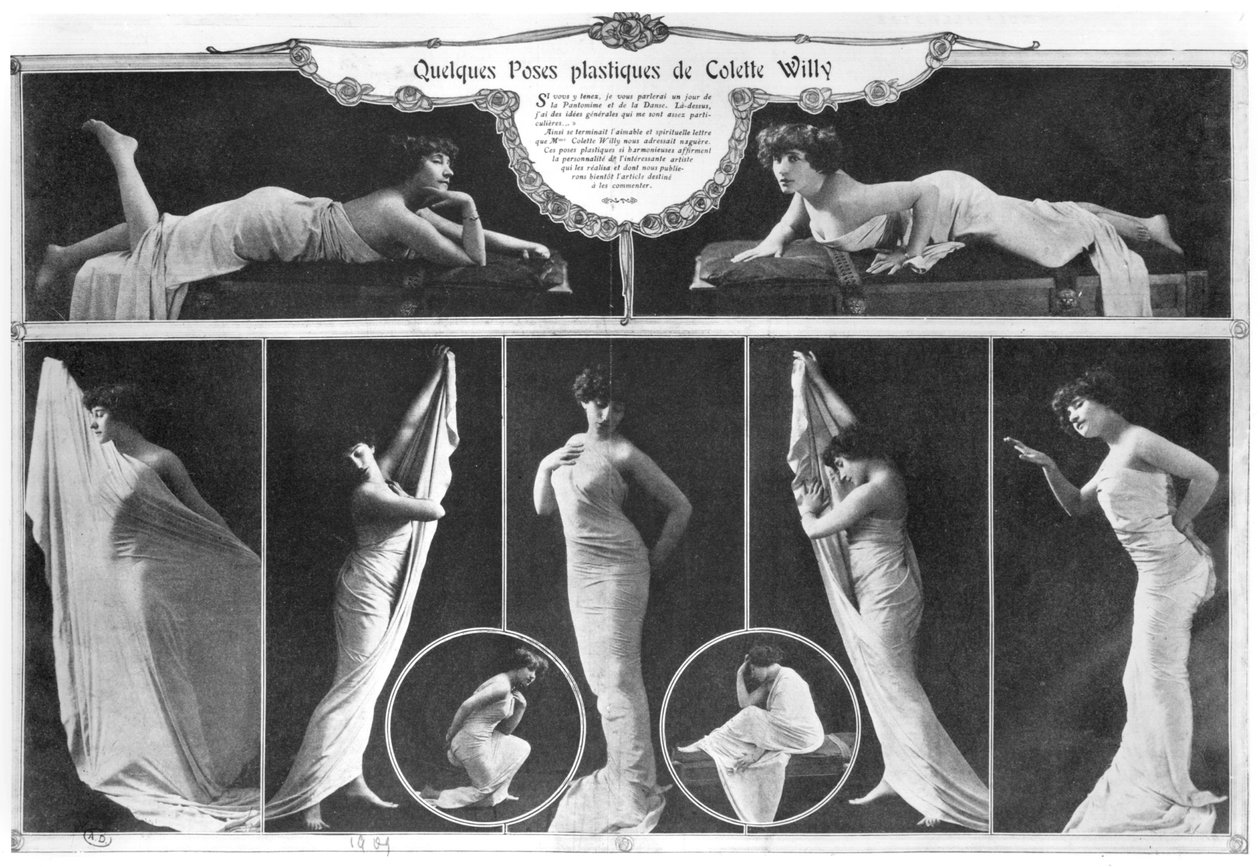 Colette posing, 1909 by Reutlinger Studio