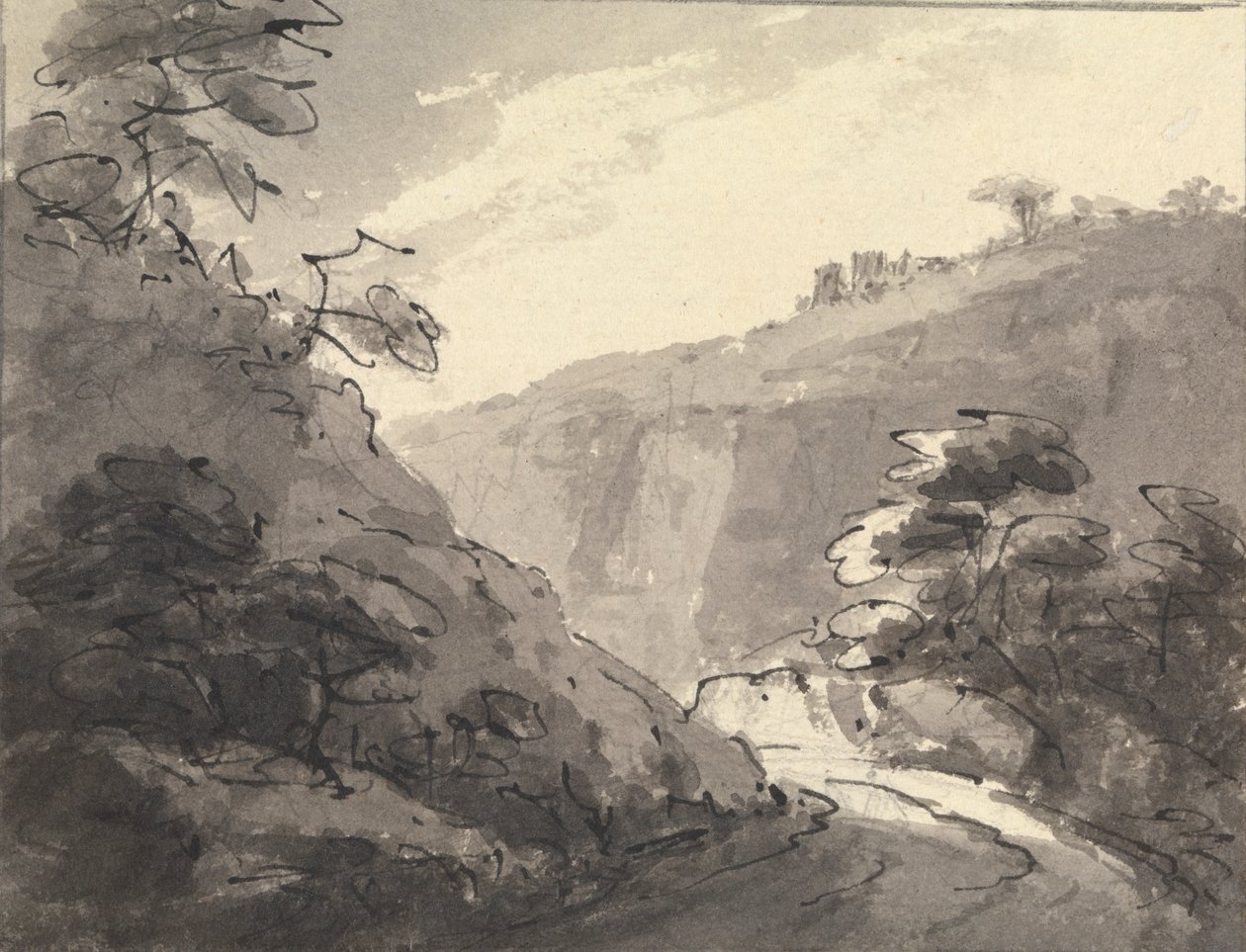 Landscape with Road in Foreground by Rev. William Gilpin