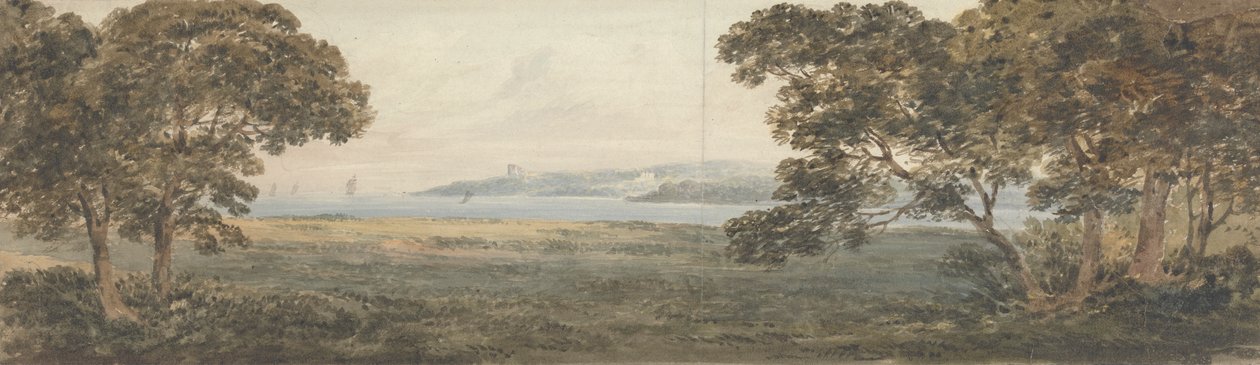 Wooded Landscape Overlooking an Estuary by Rev. William Gilpin