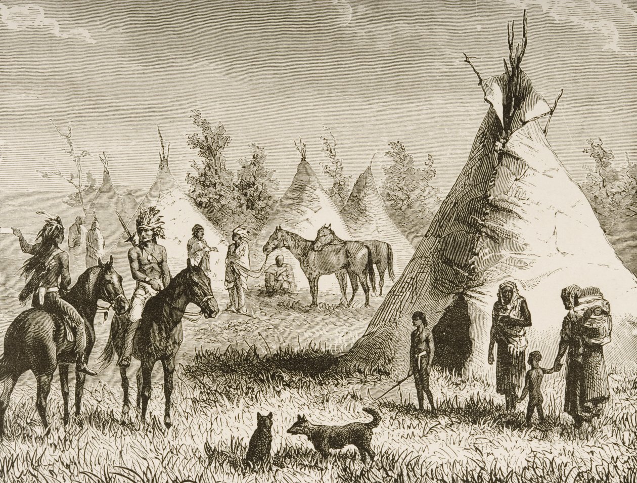 A Sioux Village by Reverend Samuel Manning
