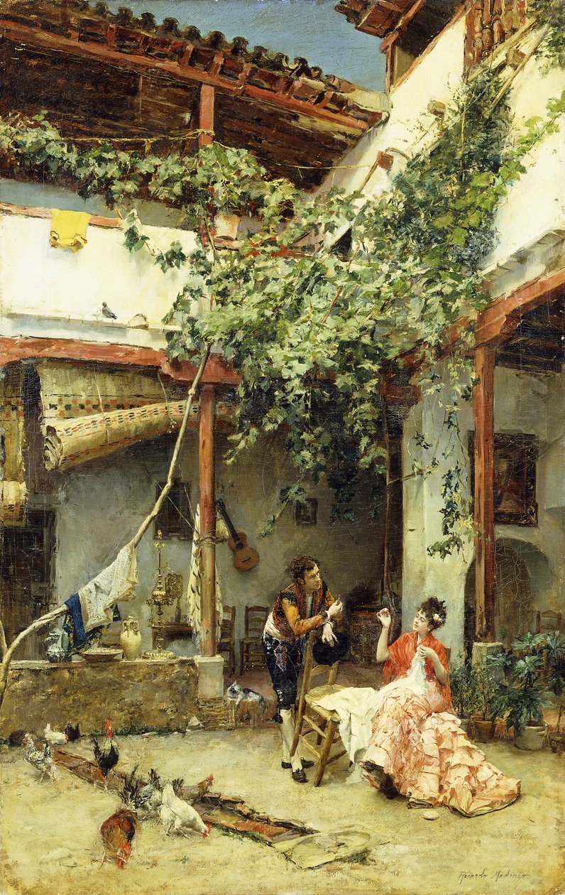 In the Courtyard by Ricardo de Madrazo y Garreta