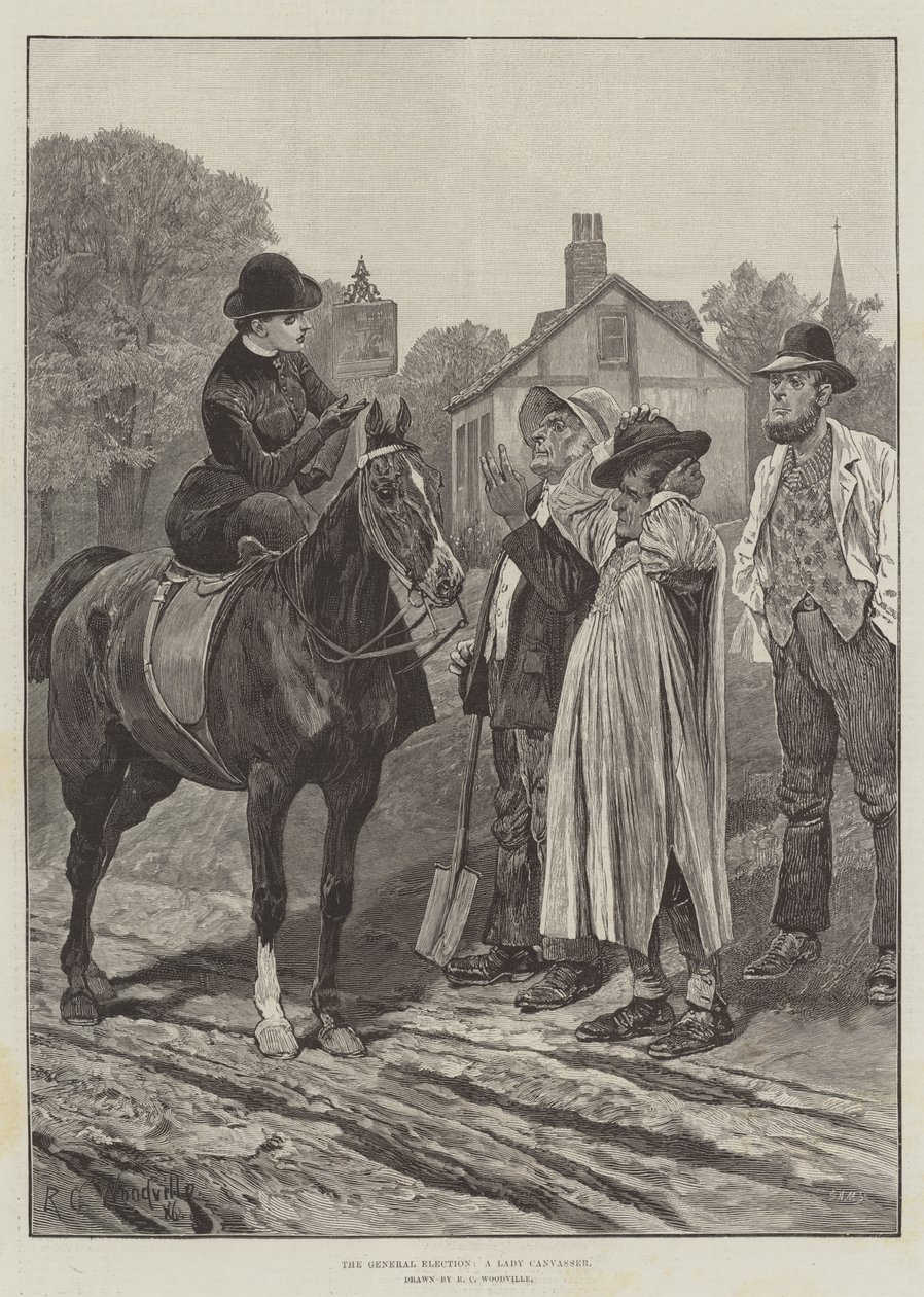 The General Election, a Lady Canvasser by Richard Caton Woodville junior