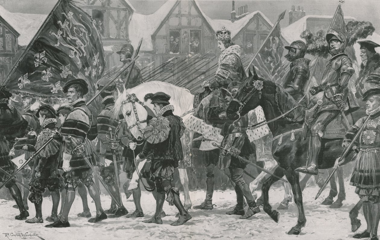 The Coronation Procession of Edward VI through London by Richard Caton Woodville