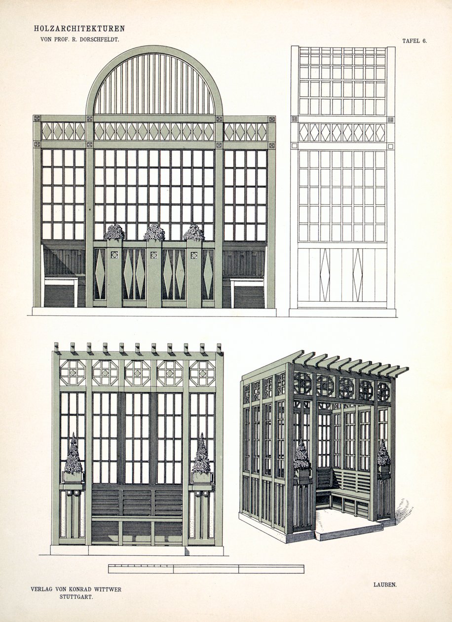 Architecture in Wood, c.1900 by Richard Dorschfeldt