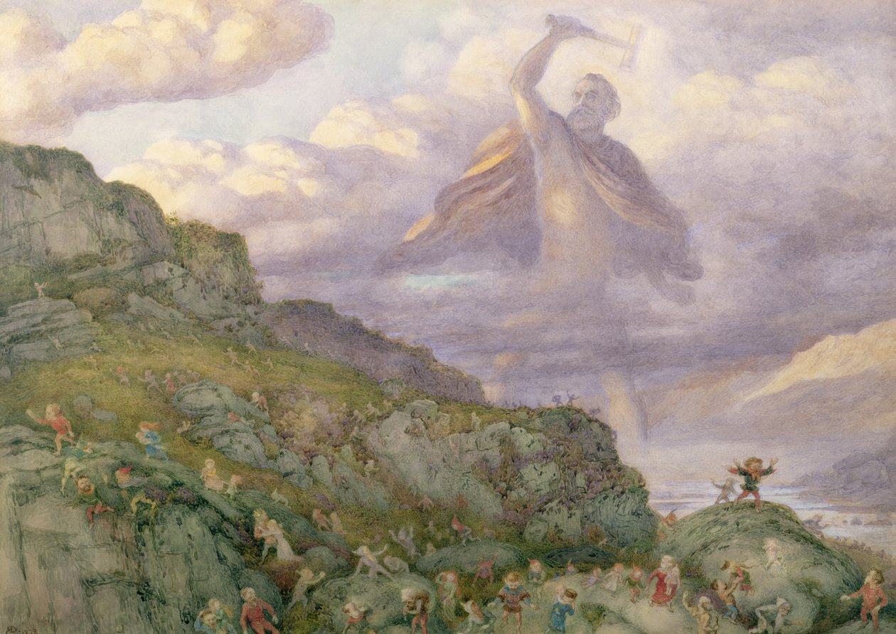 The God Thor Chasing the Dwarfs by Richard Doyle