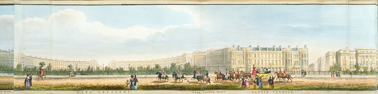Park Crescent and Ulster Terrace, detail from a Panoramic View round the Regent