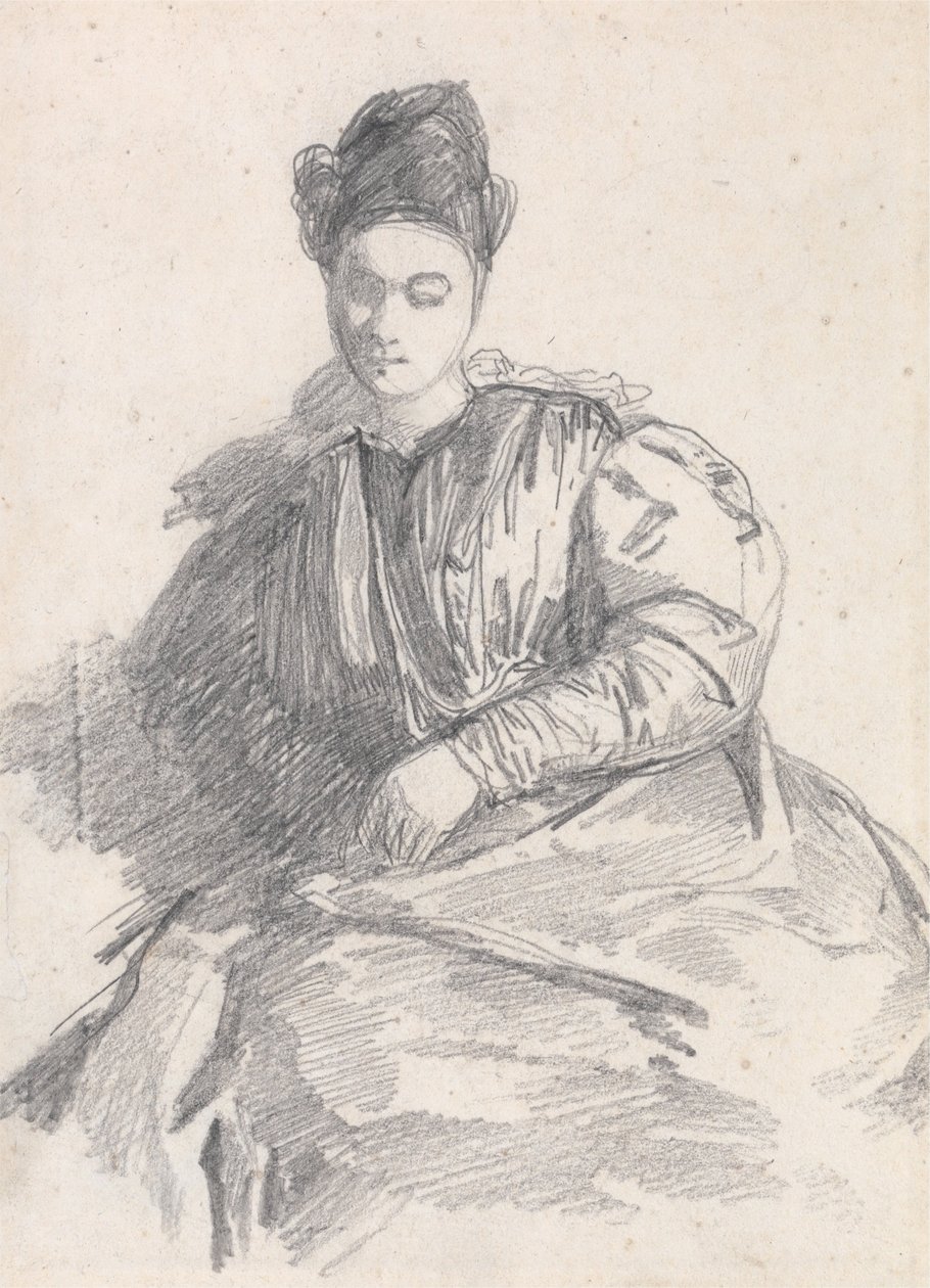 Study of a Seated Woman by Richard Parkes Bonington
