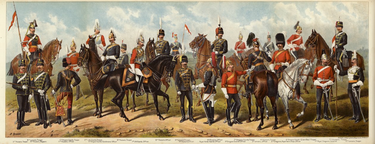 Our British Cavalry, 1890 by Richard Simkin