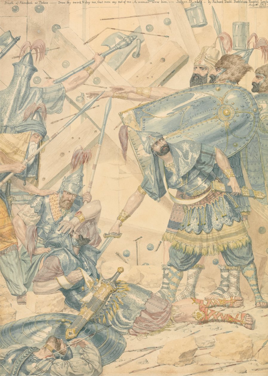 Death of Abimelech at Thebez by Richard Dadd