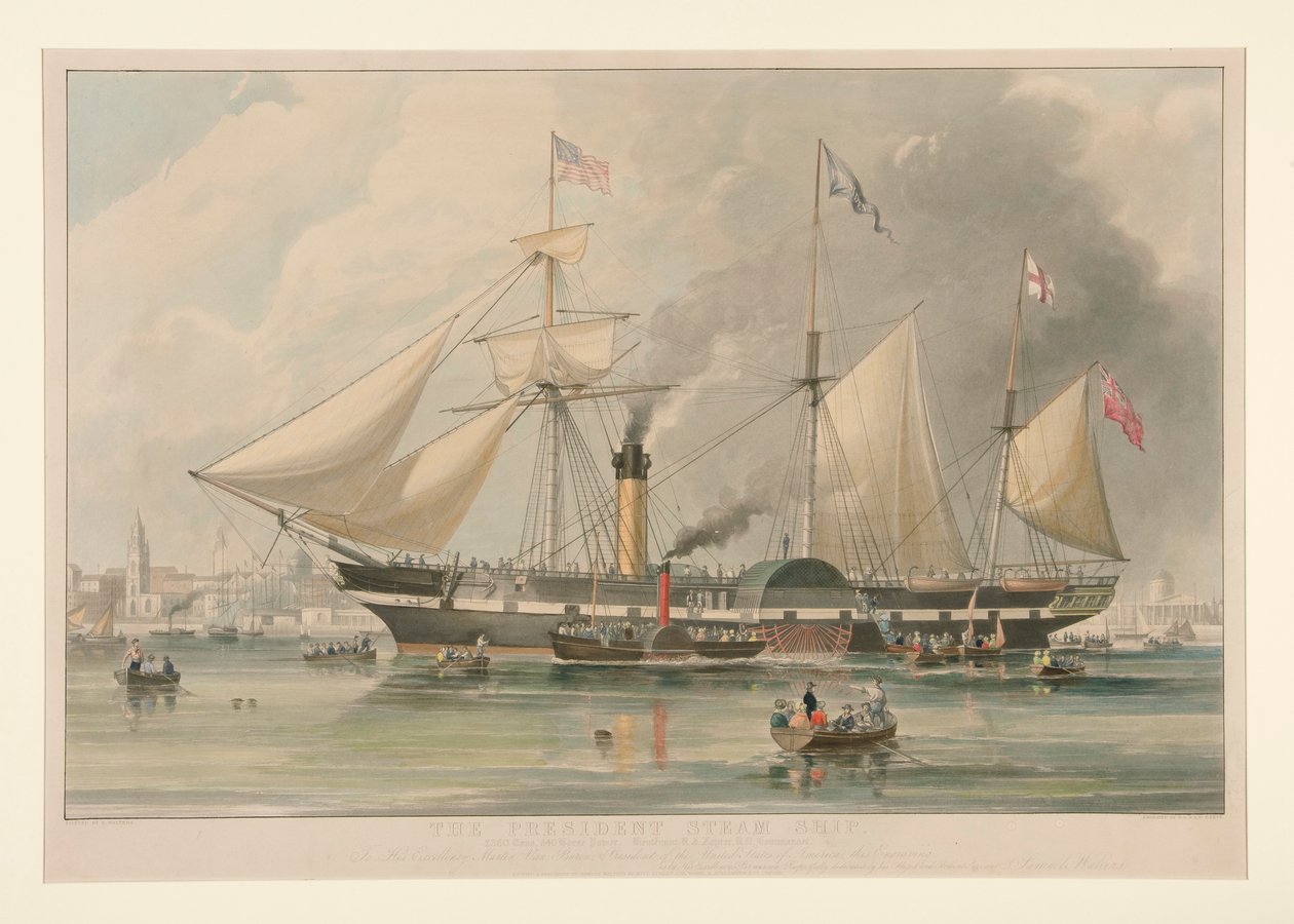 The President Steam Ship by Richard Gilson Reeve