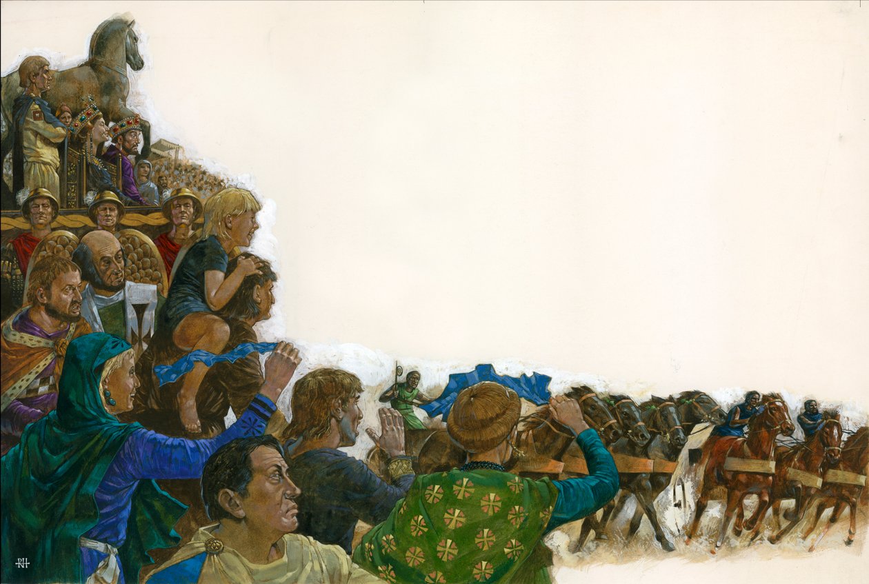 Racing at the Hippodrome 530 AD by Richard Hook